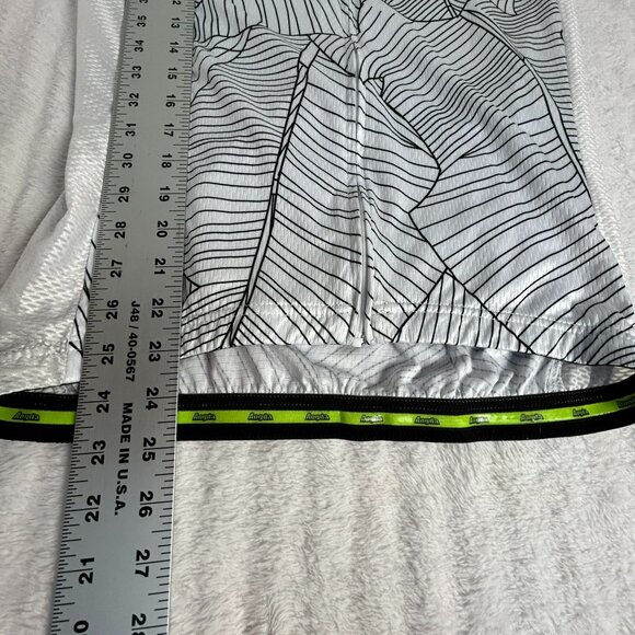 Aogda Men's Zip Up Short Sleeve Mock Neck Activewear Cycling Shirt White Medium - Picture 6 of 6